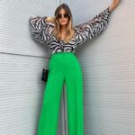 Outfits con verde y cebra print