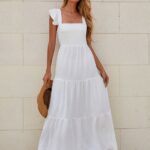 Diseños de maxi vestidos blancos